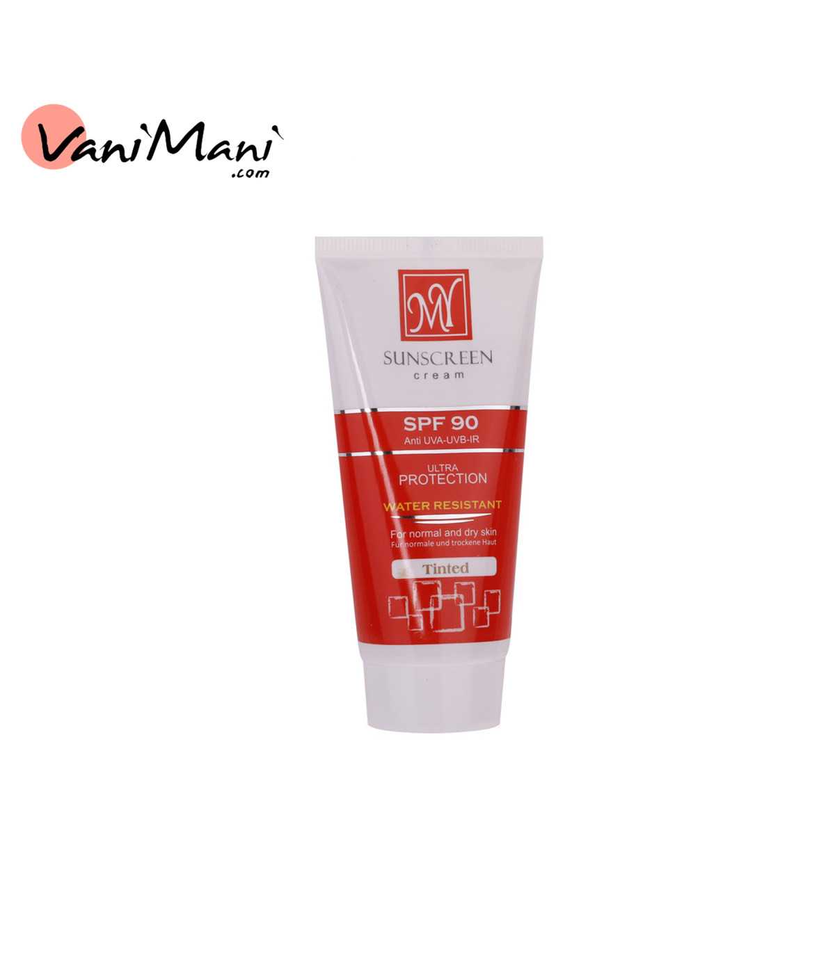 کرم ضد آفتاب SPF90 کرم پودری رنگی مای مناسب پوست های معمولی و خشک حجم 50 میلی لیتر