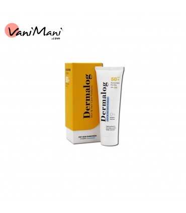 کرم ضد آفتاب بی رنگ درمالوگ با SPF50 مناسب پوست خشک حجم 50 میلی لیتر