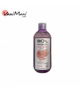شامپو بدن ژلی مرطوب کننده نمک دریا pink sea salt بیول (BIOL) حجم 400 میلی لیتر