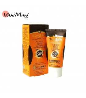 کرم ضدآفتاب رنگی با SPF50 فاقد چربی بژ طبیعی 50 میل