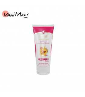 کرم ضد آفتاب و ضد چروک رنگی بژ روشن spf50 سان سیف