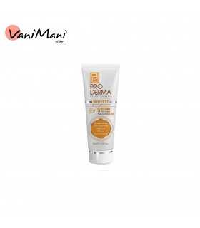 کرم ضد آفتاب روشن کننده و ضد لک رنگی بژ طبیعی پرودرما با SPF50 مناسب انواع پوست حجم 40 میلی لیتر