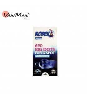کاندوم ناچ کدکس مدل 690 Big Dots بسته 12 عددی