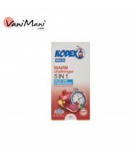 کاندوم 12 عددی تاخیری خاردار تحریک کننده مدل وارم چلنجر 5 در 1 ناچ کدکس Nach Kodex Warm Challenger 5 In 1 Condom 12pcs