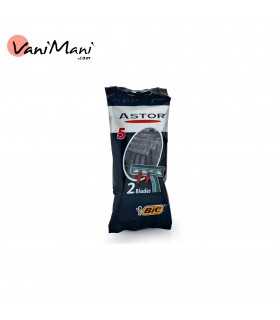 تیغ اصلاح بیک مدل BIC ASTOR آستور بسته ۵ عددی دو لبه