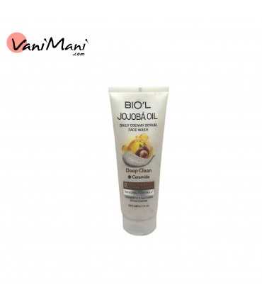 شوینده کرمی اسکراب‌دار صورت بیول حاوی روغن جوجوبا و سرامید حجم 200 میلی‌لیتر