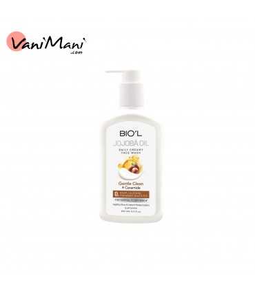 شوینده کرمی صورت بیول حاوی روغن جوجوبا و سرامید پمپی 250 میلی‌لیتر