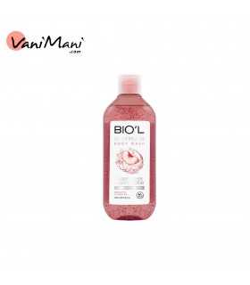 شامپو بدن ژلی سیاکی پیچ اسکراب BIOL SILKY PEACH بیول