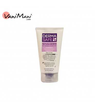 ژل شستشوی صورت و دور چشم درماسیف DERMA SAFE مناسب پوست‌های خشک حساس ۱۵۰ میل