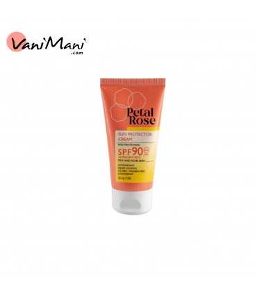 کرم ضد آفتاب رنگی پتال رز SPF 90 مناسب پوست چرب حجم 50 میلی لیتر