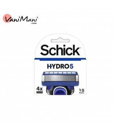 تیغ یدک ۵ لبه شیک مدل هایدرو بسته ۴ عددی | Schick Hydro 5 Spare Blades 4pcs