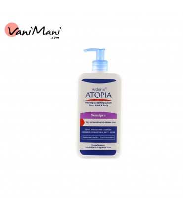 کرم پمپی مرطوب‌کننده و التیام‌بخش دست صورت و بدن آتوپیا سنسی‌پرو 500 میل