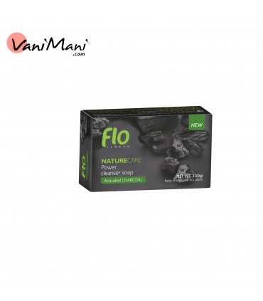 صابون شستشو فلو flo مدل زغال فعال ۱۰۰ گرم