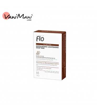 صابون لایه بردار و روشن کننده flo فلو مدل لیکوریس وزن ۱۰۰ گرم