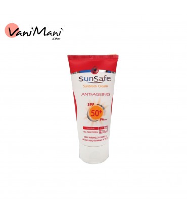 ضد آفتاب ضد چروک سان سیف SUNSAFE بی‌رنگ 50 میل