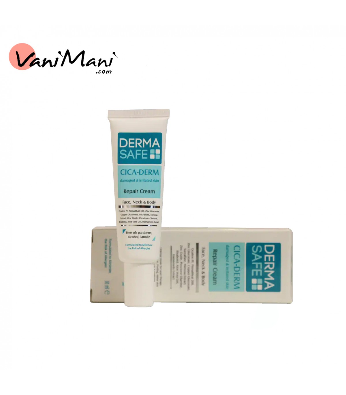 کرم بازسازی کننده پوست درماسیف سیکارم ۳۰ میلی لیتر CICA-DERM DERMASAFE