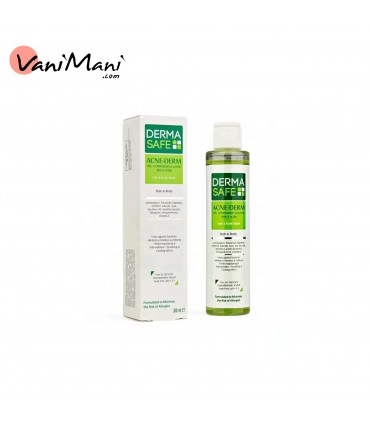 شامپو بدن و کف سر چرب و های چرب مختلط و دارای آکنه 200میل درماسیف DERMASAFE