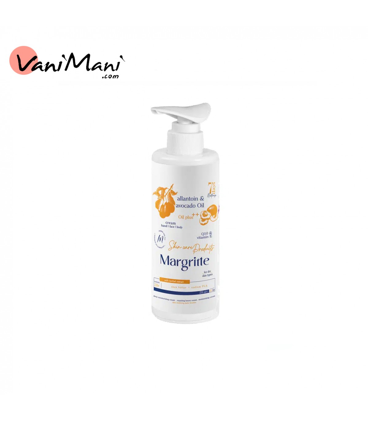 کرم مرطوب کننده آبرسان و ترمیم کننده آووکادو مارگریت Margritte حجم 250 میل