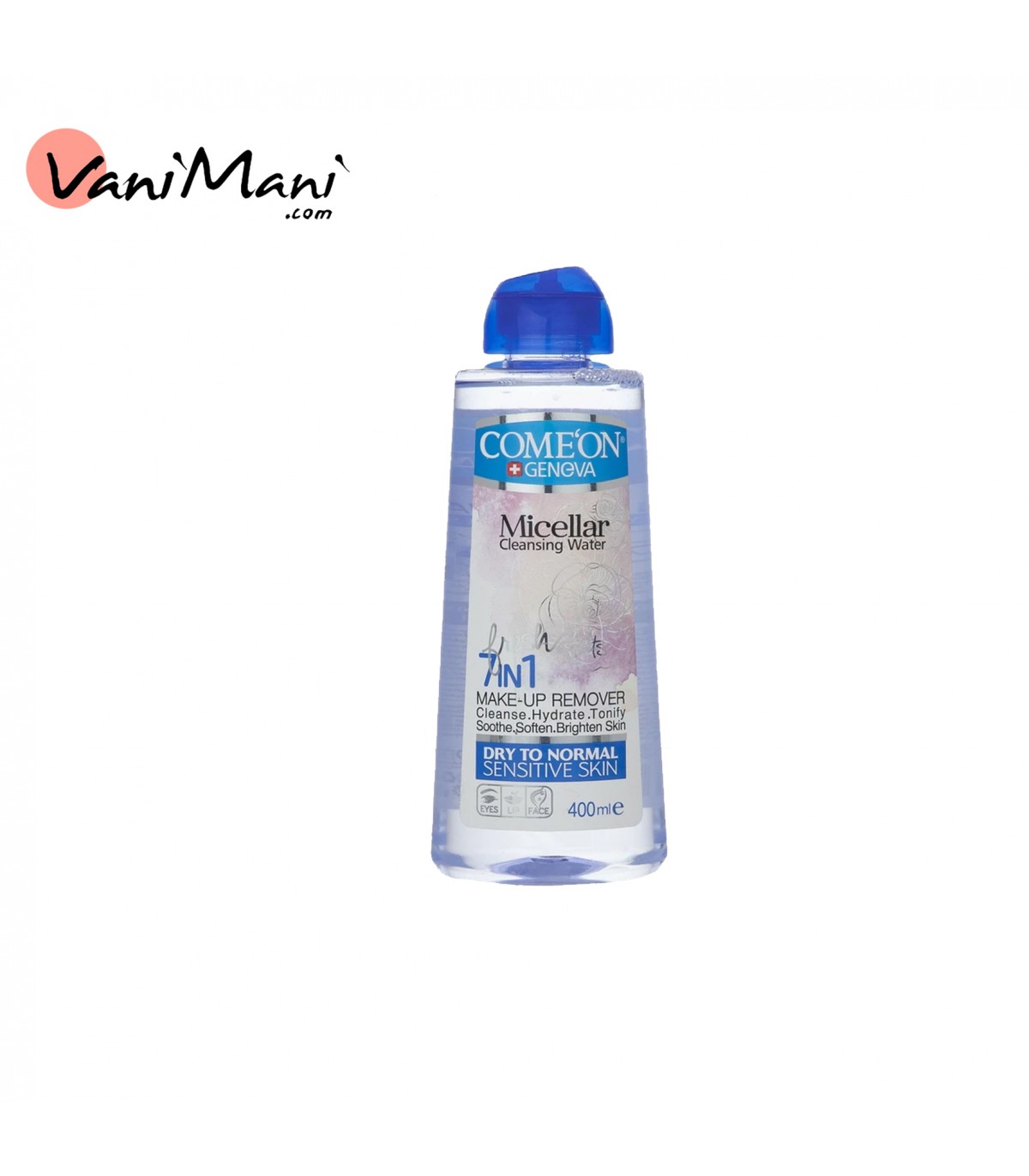 میسلار واتر پاک کننده آرایش کامان COMEON مناسب پوست خشک حساس حجم 400 میلی لیتر