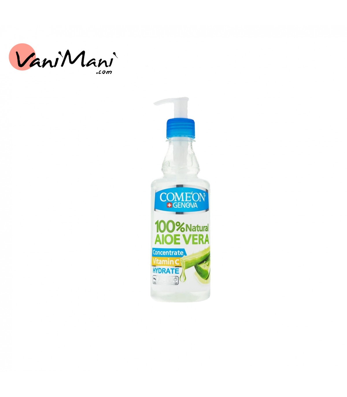 ژل آبرسان کامان COMEON مدل آلوئه‌ورا حجم 400 میلی‌لیتر