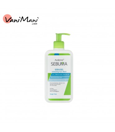 ژل شوینده اسکراپ دار سبوما مدل  SEBUGEL مناسب پوست چرب جوشدار حجم 350 میلی لیتر