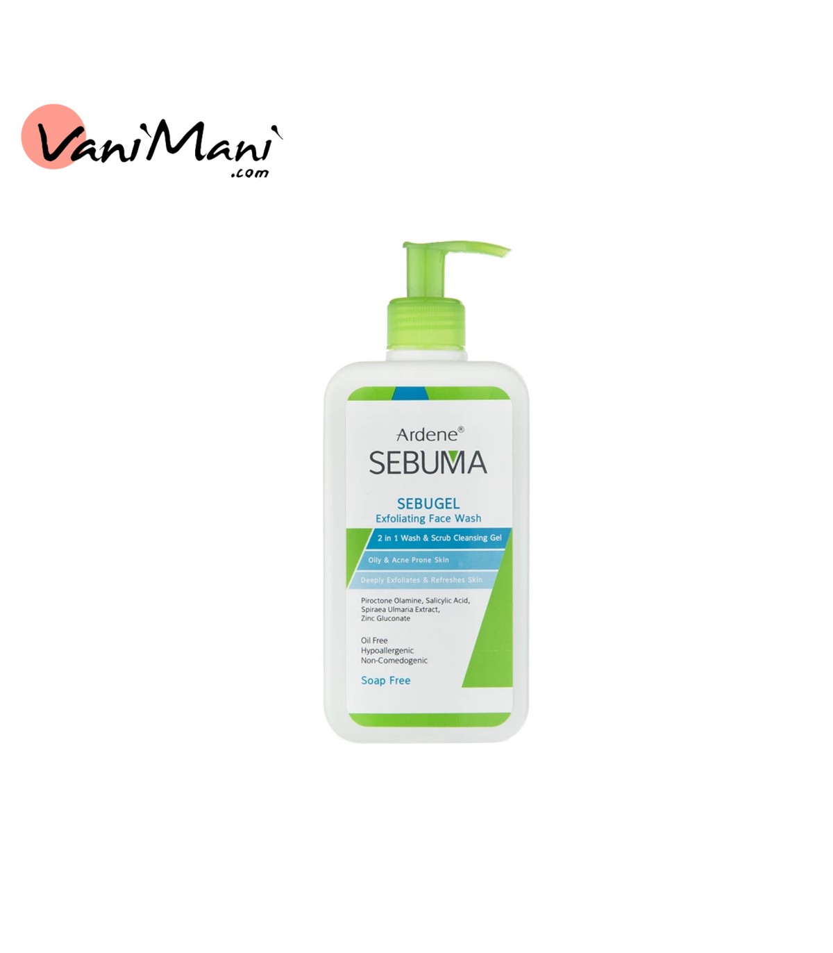 ژل شوینده اسکراپ دار سبوما مدل  SEBUGEL مناسب پوست چرب جوشدار حجم 350 میلی لیتر