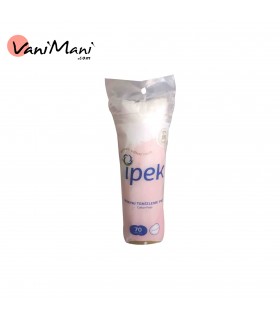 پد سکه ای آرایش پاک کن طرح ایپک ipek بدون دور دوخت 70 عدد