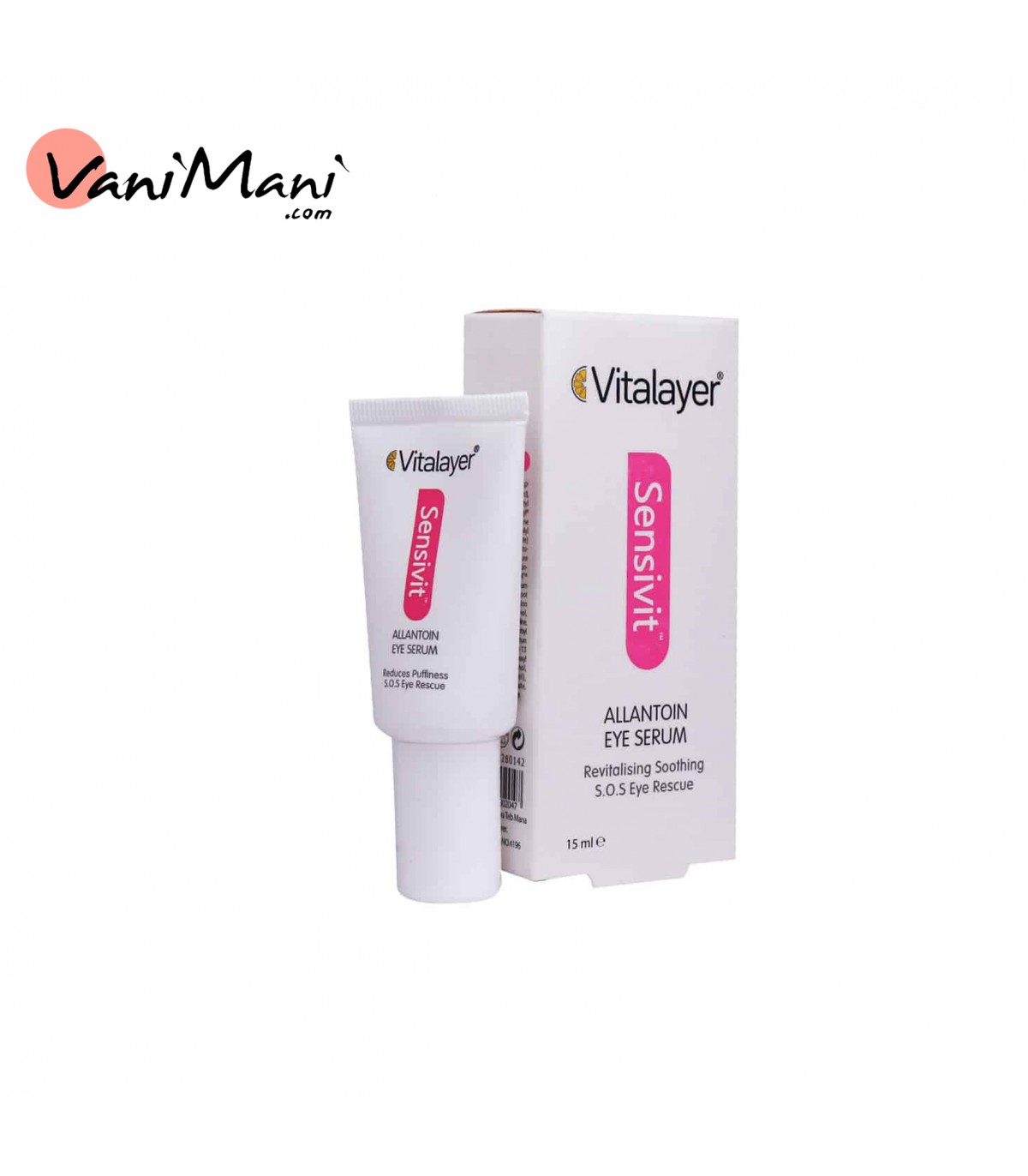 کرم دورچشم ویتالیر مدل سنسی ویت صورتی VITALAYER SENSIVIT حجم 15 میلی لیتر