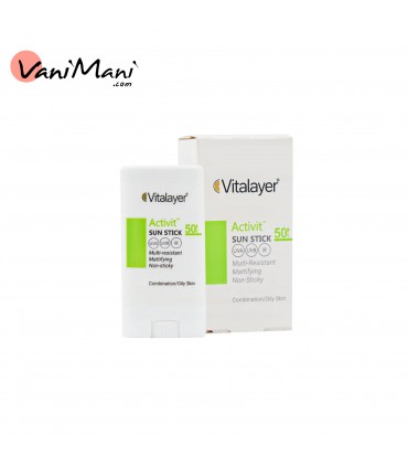 ضد آفتاب استیکی سبز ویتالیر مدل اکتیویت مخصوص پوست چرب ACTIVIT VITALAYER حجم 15 گرم