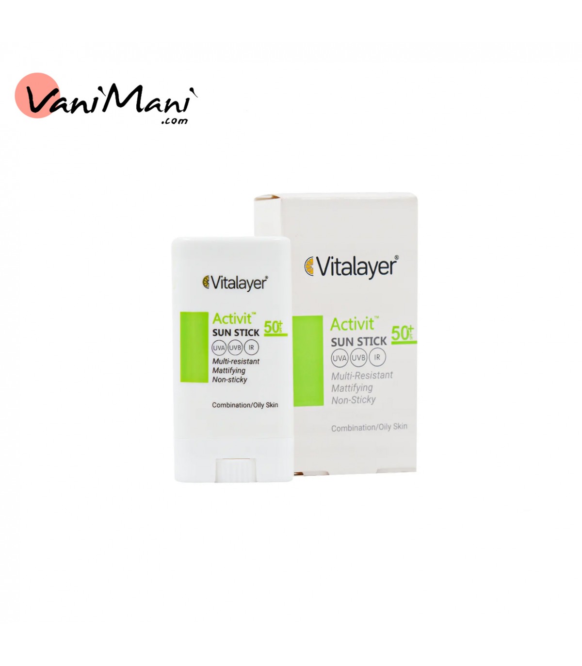 ضد آفتاب استیکی سبز ویتالیر مدل اکتیویت مخصوص پوست چرب ACTIVIT VITALAYER حجم 15 گرم