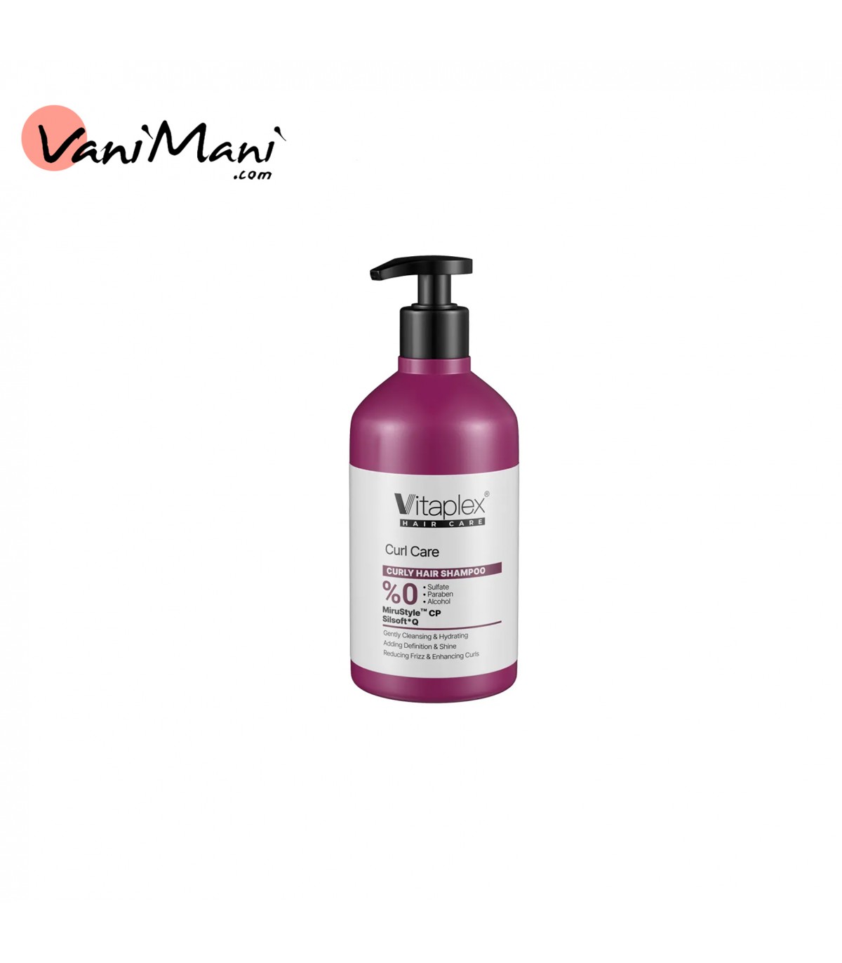 شامپو مو فر ویتاپلکس مدل CURL CARE VITAPLEX  حجم 500 میلی‌لیتر