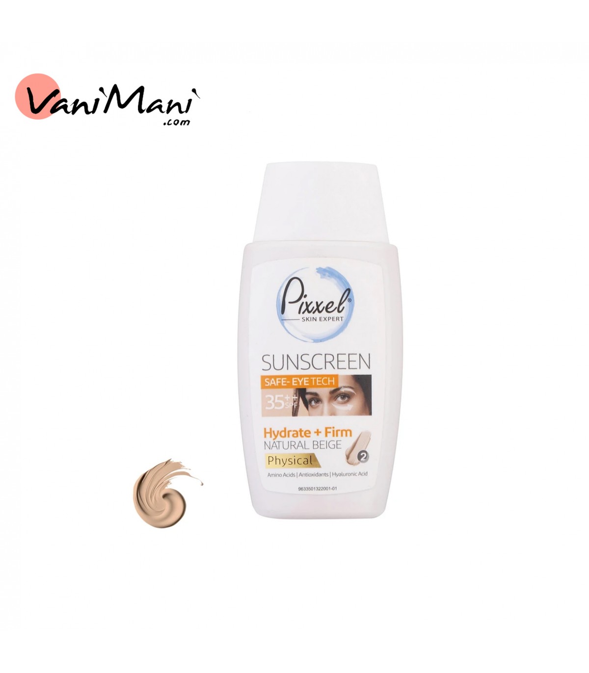 کرم ضدآفتاب رنگی بژ طبیعی پیکسل SPF35 مدل physical ‌PIXEL مناسب انواع پوست 50 میلی‌