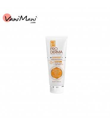 ضد آفتاب بژ روشن پرودرما با SPF50 مناسب پوست چرب جوش دار حجم 40 میلی انقضا 5/405