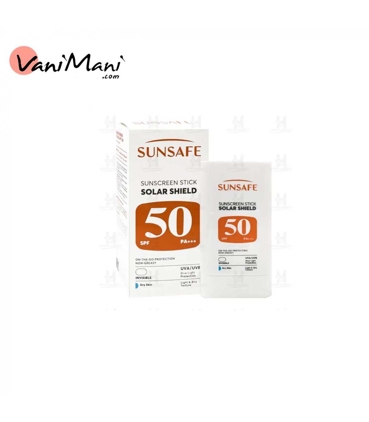 استیک ضد آفتاب بی‌رنگ سان سیف SPF 50 مدل Solar Shield ‌ پوست خشک حجم 19 میلی‌لیتر