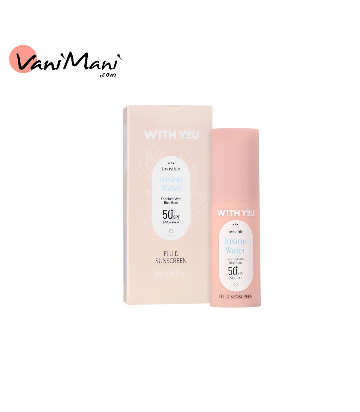 فلوئید ضد آفتاب فیوژن واتر ویت یو WITH YOU SPF50 بی رنگ 30 میل