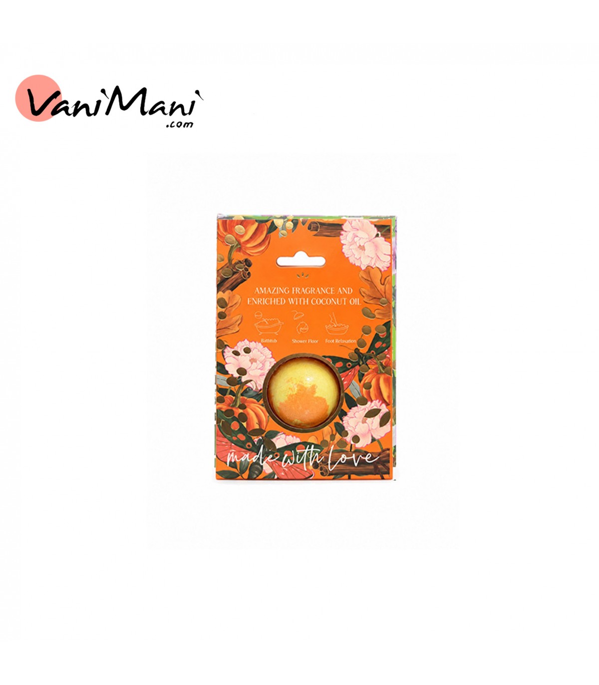 بمب حمام عطری WITH YOU SWEET BOMB ویت یو مدل سوییت بمب  (نارنجی) 50 گرم