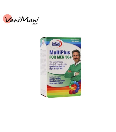 کپسول مولتی پلاس آقایان بالای 50 سال EURO VITAL یوروویتال 60 عدد