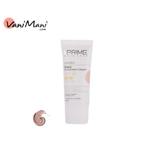 کرم ضدآفتاب رنگی پژ روشن پوست چرب مختلط پرایم مدل Acnex Beige SPF60 PRIME حجم 40 میلی‌لیتر