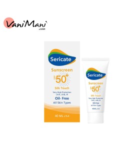 کرم ضد آفتاب بی رنگ  سری کیت مدل SERICATE Silk Touch با SPF50 حجم40 میل