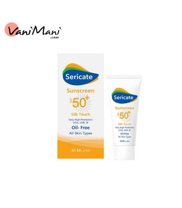 کرم ضد آفتاب بی رنگ  سری کیت مدل SERICATE Silk Touch با SPF50 حجم40 میل
