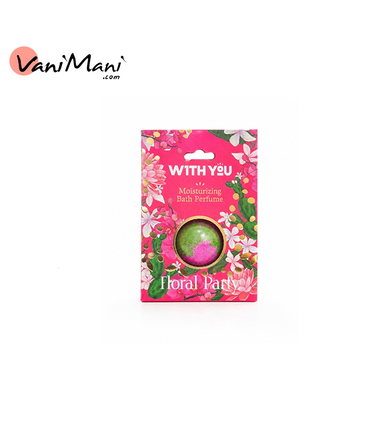 بمب حمام عطری WITH YOU FLORAR PARTY ویت یو مدل فلورار پارتی 50 گرم
