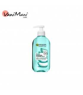 ژل شستشوی صورت GARNIER گارنیر مدل آبرسان با عصاره آلوئه ورا و هیالورونیک اسید حجم 200 میلی لیتر