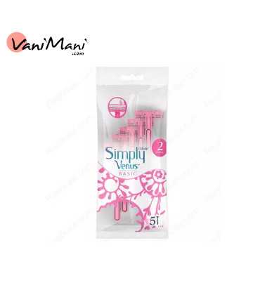 خود تراش ژیلت ونوس مدل سیمپلی بیسیک بلایدز 2 5 عددی Gillette Simply Venus basic bldes 2